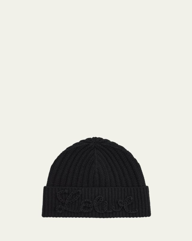 Logo-Print Wool Beanie